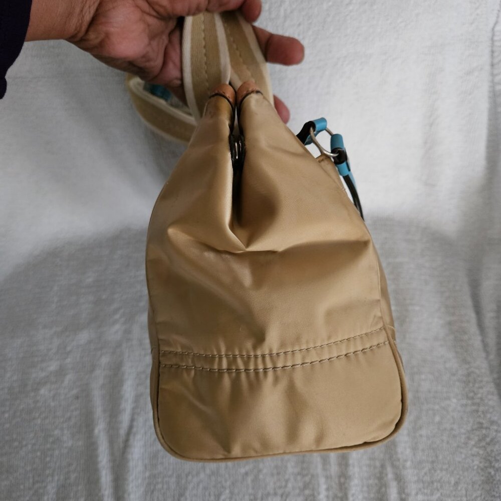 Coach Hampton Weekend Satin and Leather Small Tote Bag - Picture 3 of 16
